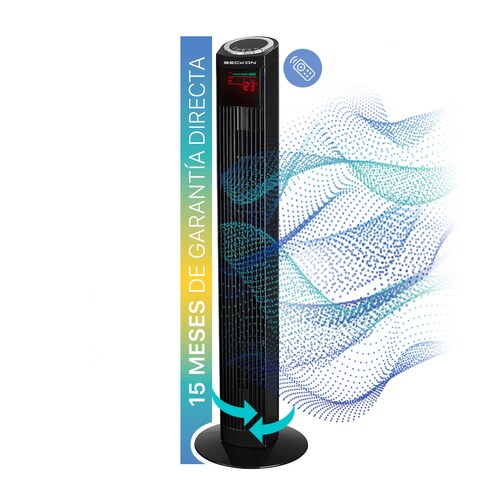 Ventilador de Torre con Control Remoto Oscilación 91.4 cm Beckon BV-9