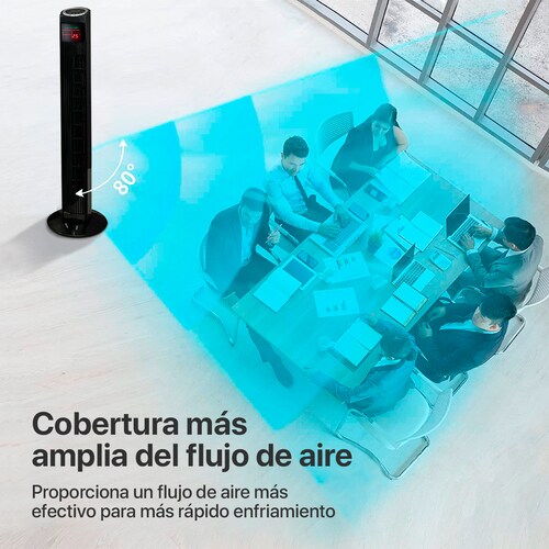 Ventilador de Torre con Control Remoto Oscilación 91.4 cm Beckon BV-9