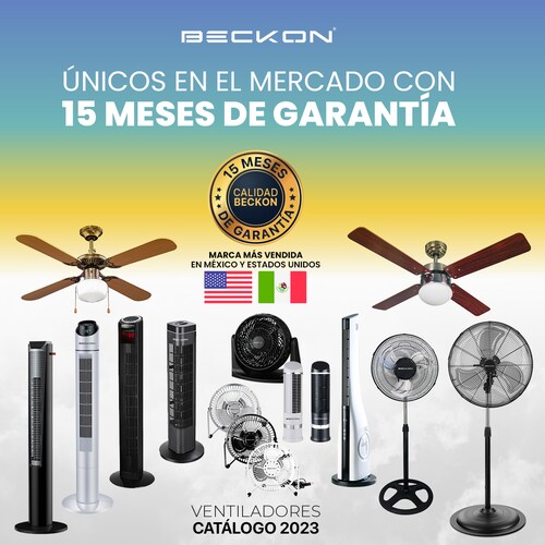 Ventilador de Torre con Control Remoto Oscilación 91.4 cm Beckon BV-9