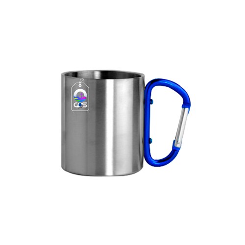 Taza con mosquetón de acero inoxidable de 10oz. Para sublimar (10 piezas)..