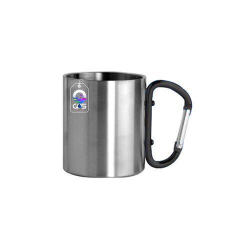 Taza con mosquetón de acero inoxidable de 10oz. Para sublimar (10 piezas)..