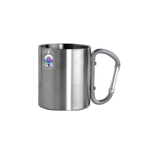 Taza con mosquetón de acero inoxidable de 10oz. Para sublimar (10 piezas)..