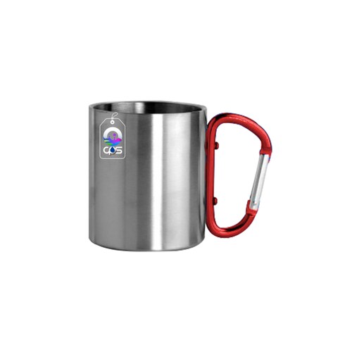 Taza con mosquetón de acero inoxidable de 10oz. Para sublimar (10 piezas)..