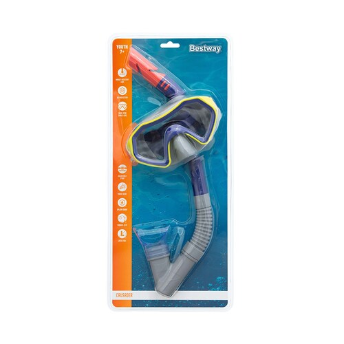 Kit De Buceo Snorkel Bestway Infantil Protección UV 