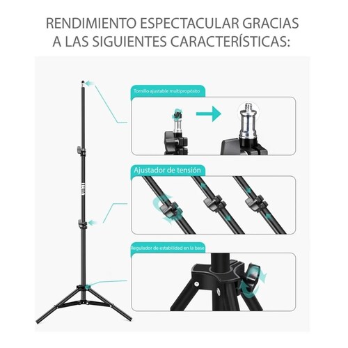 Tripie Metalico Grande 110 Cms Celular - Cámaras - 3 Niveles