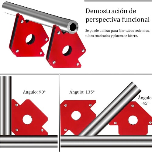 Imán Escuadra Para Soldar Magnética Herramientas 50 Lb 4 Pzs