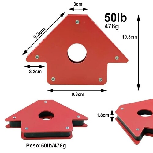 Imán Escuadra Para Soldar Magnética Herramientas 50 Lb 4 Pzs