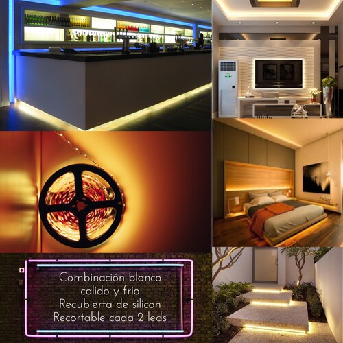 Tira LED RGBW USB Light Strip 2 metros Blanco Frio/Cálido Multi-color/Multi-white Anti Agua DOSYU