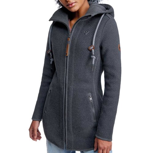 Sudadera larga con capucha, para mujer, color gris, marca Holly Land, mod. 1038125