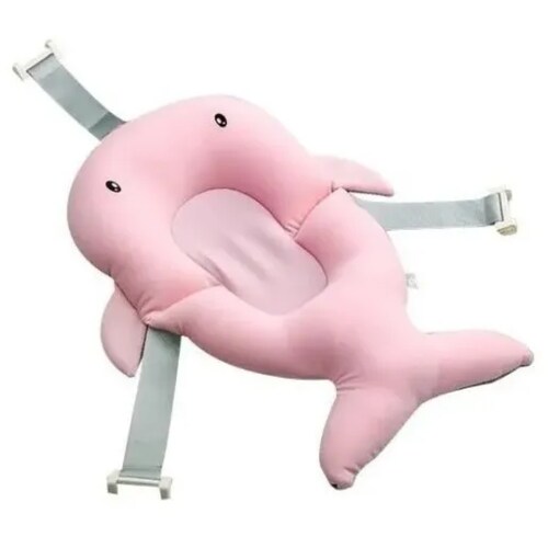 Cojín - ballena soporte de tina de bebé (Rosa)