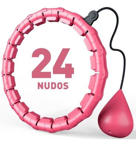 Aro Hula Hoop Entrenador Abdominal de Cintura Rosa