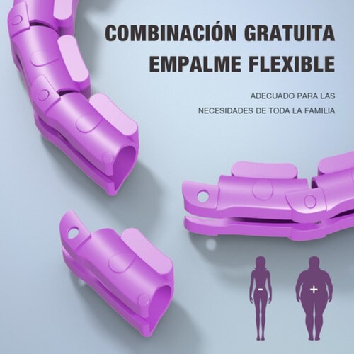 Aro Hula Hoop Entrenador Abdominal de Cintura Violeta