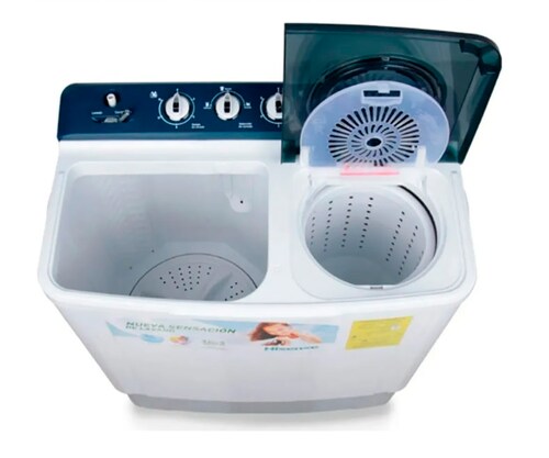 Lavadora Semiautomática Doble Tina 16kg Hisense Wsa1604p