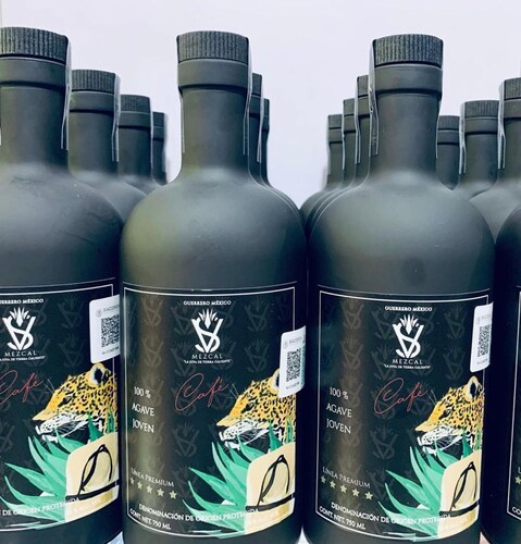 Mezcal SV cupreata destilado con cafe 750ml