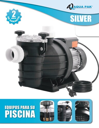 Bomba Para Alberca Modelo SILVER10/115 Aqua Pak 1 Hp 115 V