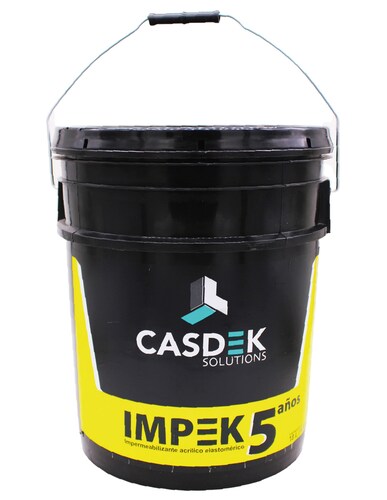 Impermeabilizante acrílico elastomérico de 5 años de garantia  color rojo .