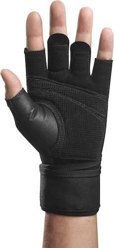 Guantes Muñequera Hombre Harbinger Gym Grip Wristwrap 10526