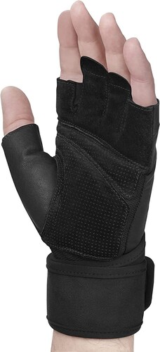 Guantes Muñequera Hombre Harbinger Gym Grip Wristwrap 10526
