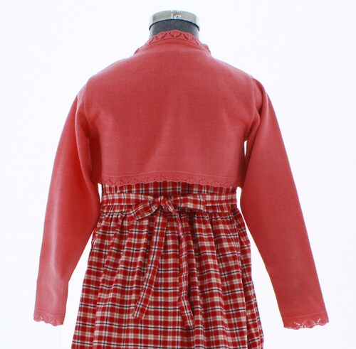 Sueter Niña Bolero Coral Tejido 3025 8 a 16 Años.