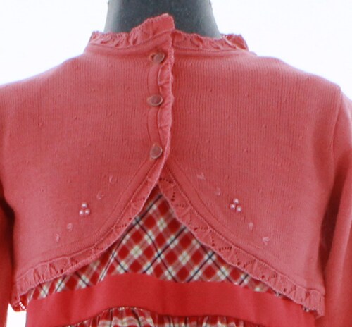 Sueter Niña Bolero Coral Tejido 3025 8 a 16 Años.