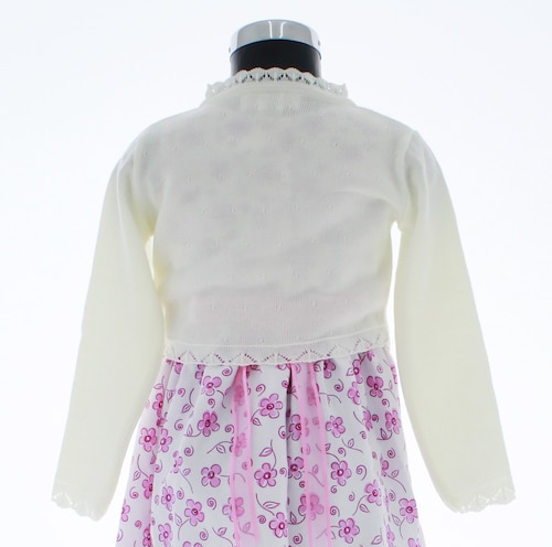 Sueter Niña Bolero Beige Claro Tejido 3036 1 a 16 Años.