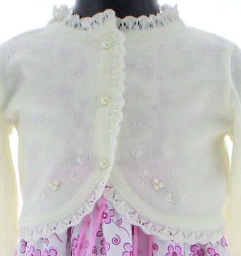 Sueter Niña Bolero Beige Claro Tejido 3036 1 a 16 Años.