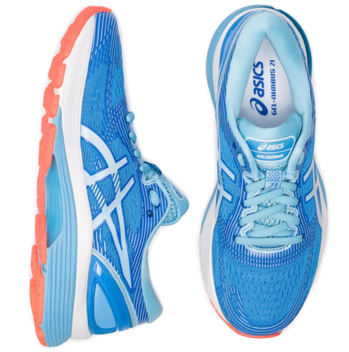 Tenis Mujer Correr Asics Gel Nimbus 21 Azul1012A189