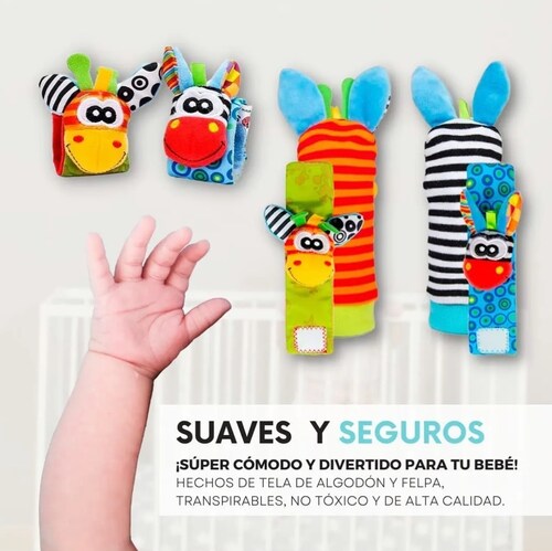 Calcetines de sonajero para bebé de 3 a 6 a 12 meses, juguete de  aprendizaje para niña y niño