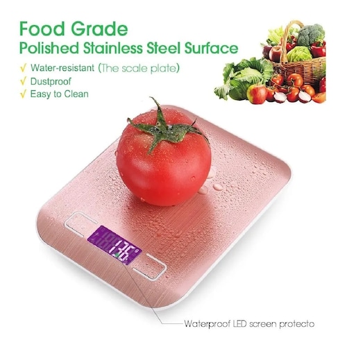 Báscula Digital Para Cocina Usb Recargable Balanza 5kg/11lbs
