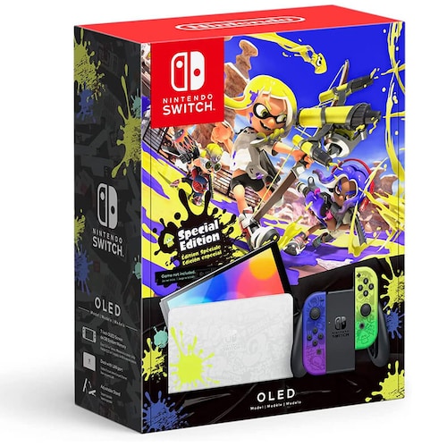 Consola Nintendo Switch Oled Modelo Splatoon 3 Special Edition Pantalla 7 pulgadas