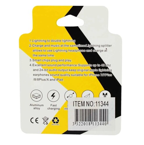 Adaptador Divisor Lightning Para iPhone iPad Audio Y Carga