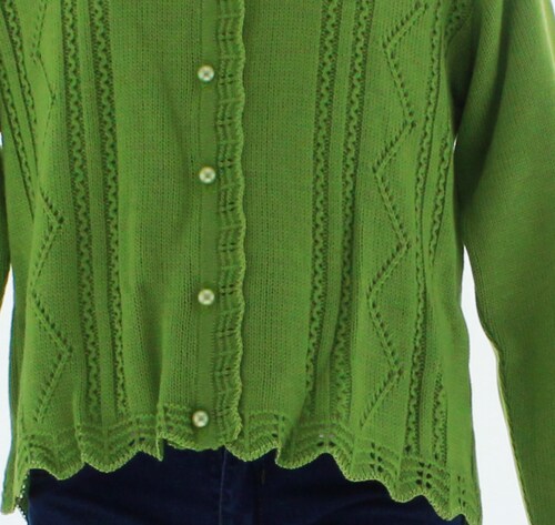 Sueter Niña Tejido Verde 3065 4 a 16 Años.