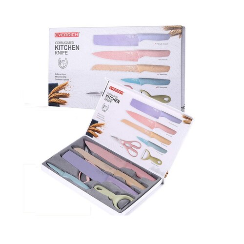 Kit Juego De Cuchillos De Cocina Con Acero Inoxidable 6 Pcs