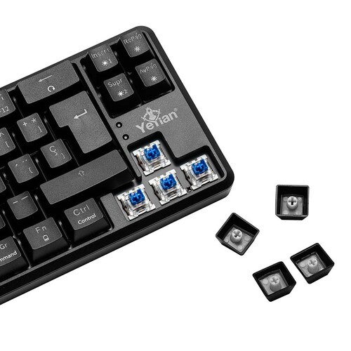 Teclado Gamer Mecanico-Yeyian Akil- Switch Azul