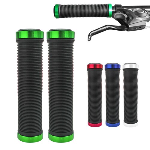 Puños Bicicleta De Hule Antiderrapante Con Ajuste Aros Verdes