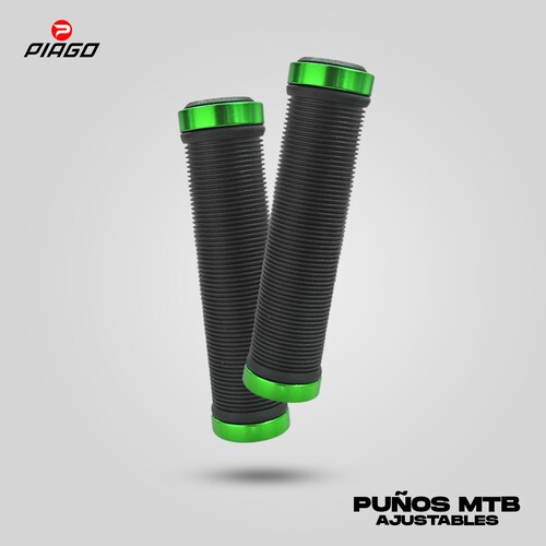 Puños Bicicleta De Hule Antiderrapante Con Ajuste Aros Verdes