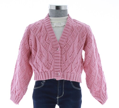 Sueter Niña Pequeña Tejido Rosa 3116 1 a 4 Años.