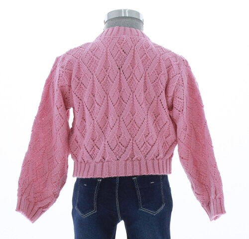 Sueter Niña Pequeña Tejido Rosa 3116 1 a 4 Años.