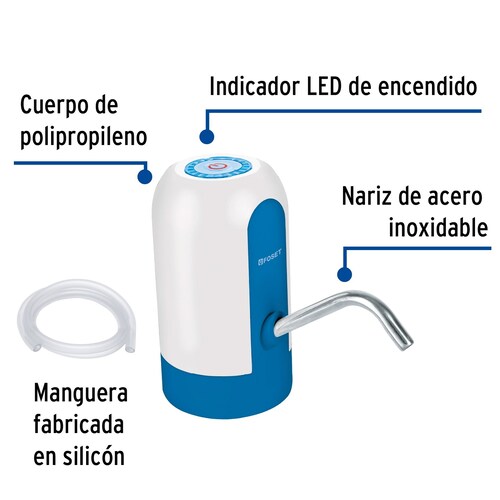 Dispensador de Agua para Garrafón Automático Recargable USB Foset 