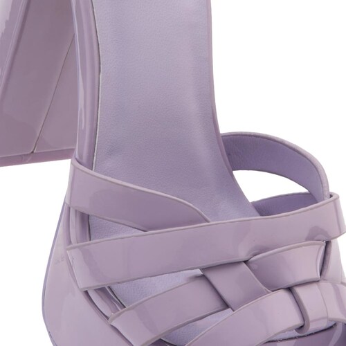 Sandalia para Mujer con Tacón y Plataforma estilo T-bar color Lila, marca Thalia Sodi. 1061112