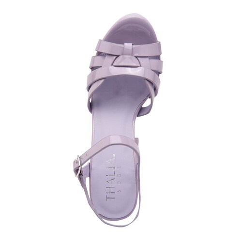 Sandalia para Mujer con Tacón y Plataforma estilo T-bar color Lila, marca Thalia Sodi. 1061112