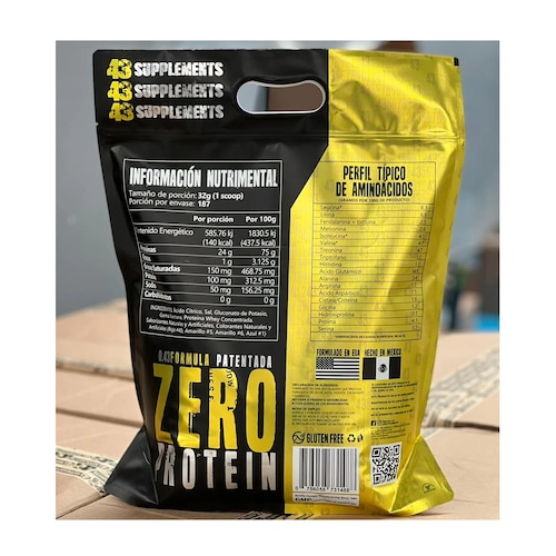 Proteina 43 Supplements Zero Protein 13.2lbs 187 Serv. - Galleta