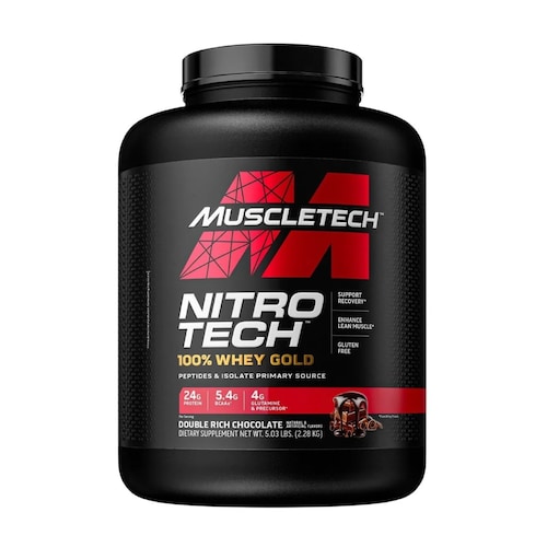 Proteina MuscleTech Nitro-Tech 100% Whey Gold 5 Lbs 69 Serv. - Fresa