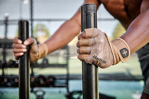 Guantes Muñequera Hombre Harbinger Gym Grip Wristwrap Camo