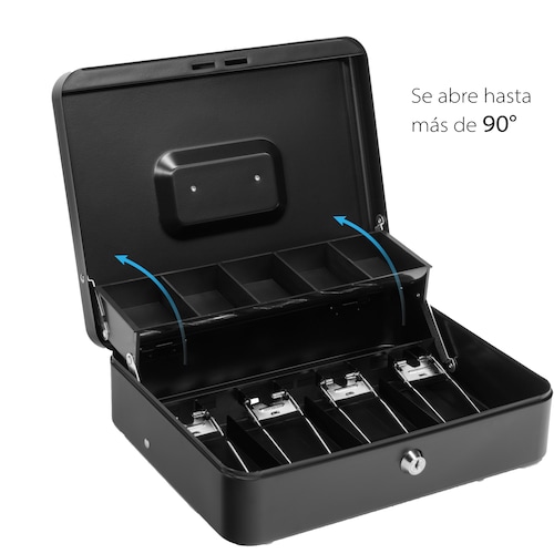 Caja de Seguridad para Dinero Guardex con 4 Bandejas para Billetes + 5 Depósitos para Monedas 