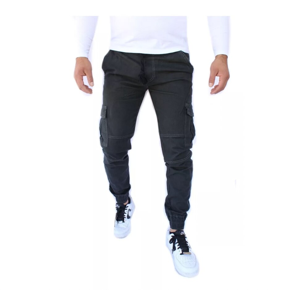 Pantal n Jogger Cargo de Gabardina Stretch Para Hombre John Silver