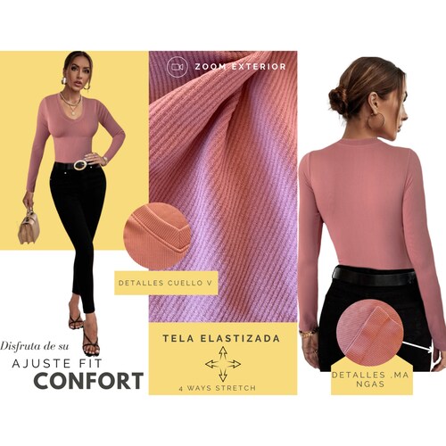 Sueter De Mujer Moda Sweater Dama Cuello V Abrigo Ligero