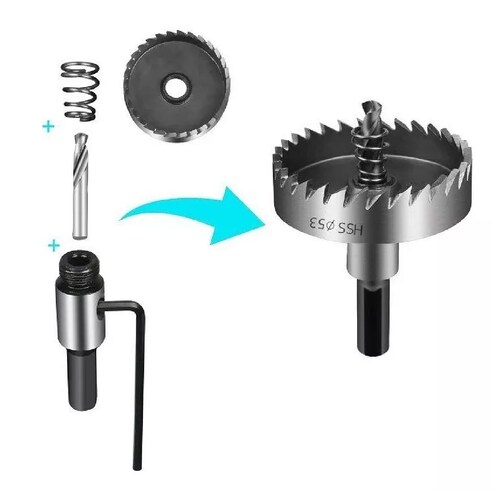 Set 13 Brocas Sierras Corta Circulo Metal 16-53mm Hss Acero Inox