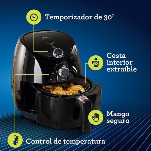 FREIDORA DE AIRE 3.2 LTS BIOCERAMIC 120 WATTS MARCA OSTER CKSTAF7601-013	