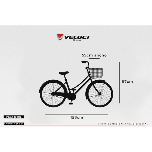 Bicicleta Veloci Titan Rodada 24 Azul Urbana